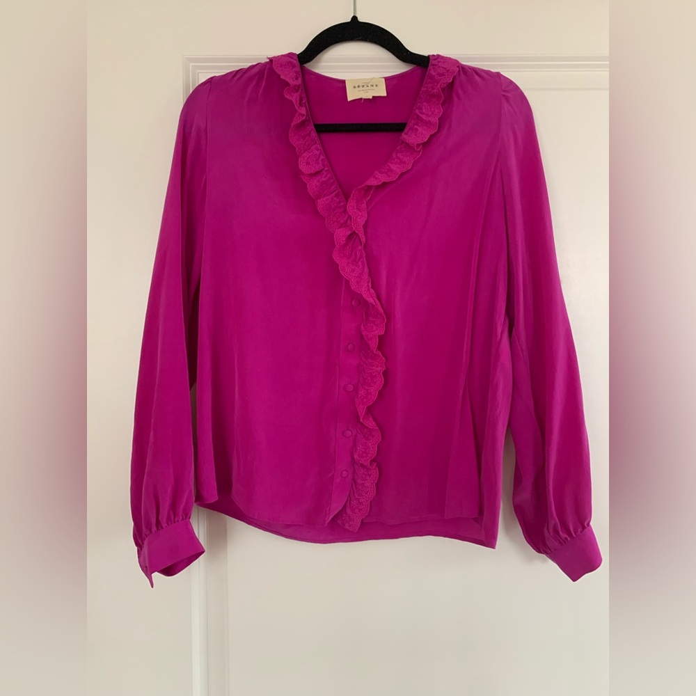 Sézane Rosine Shirt Fuchsia